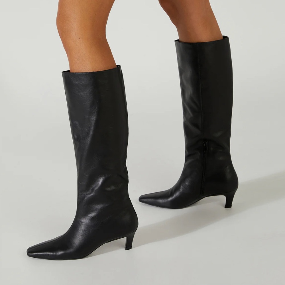Tony Bianco VIXON HEELED BOOT IN BLACK VENICE